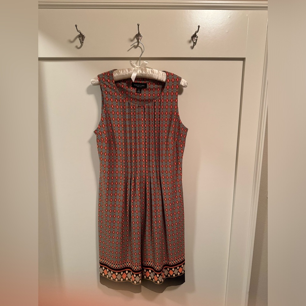 Geometric Pattern Shift with Bodice Pleats